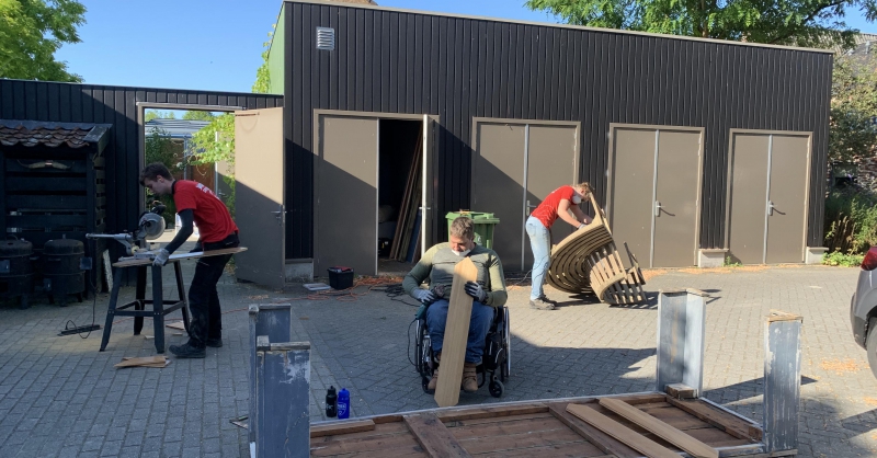 Gerlof op de bouwplaats